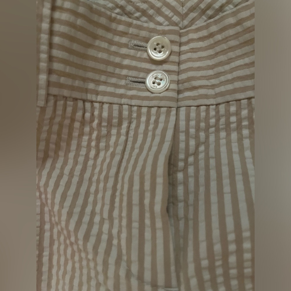 Cream Beige Brooks Brothers Seersucker pants size 2 - Picture 3 of 6